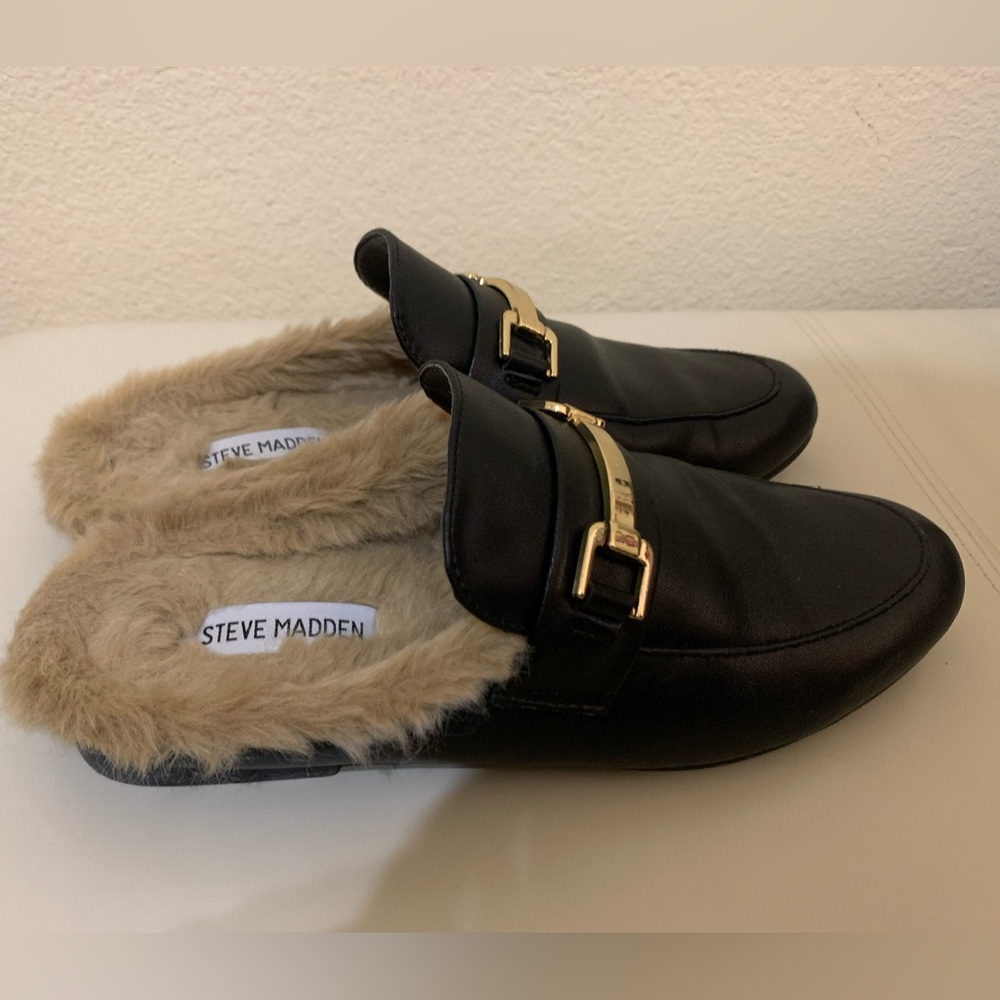 Steve Madden fur loafers 8.5 women’s